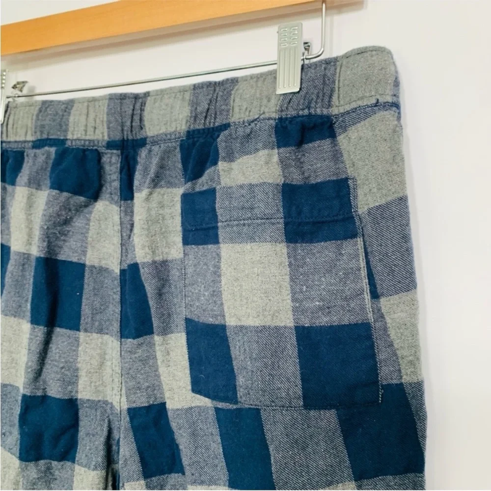J. Crew Flannel Pajama Pant in Blue and Gray Buffalo Check Size Medium